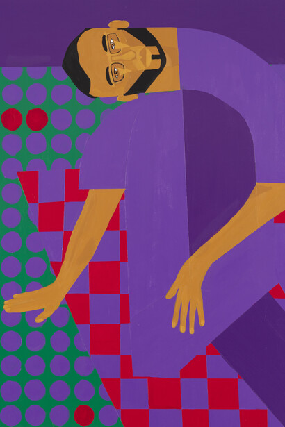 Jon Key, Wael (Chosen Family No. 6), 2021, acrylic on panel, 40 x 30 inches (101.6 x 76.2 cm). Courtesy of Steve Turner