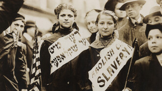 Manifestación para abolir el trabajo infantil, Nueva York, 1º de mayo de 1909