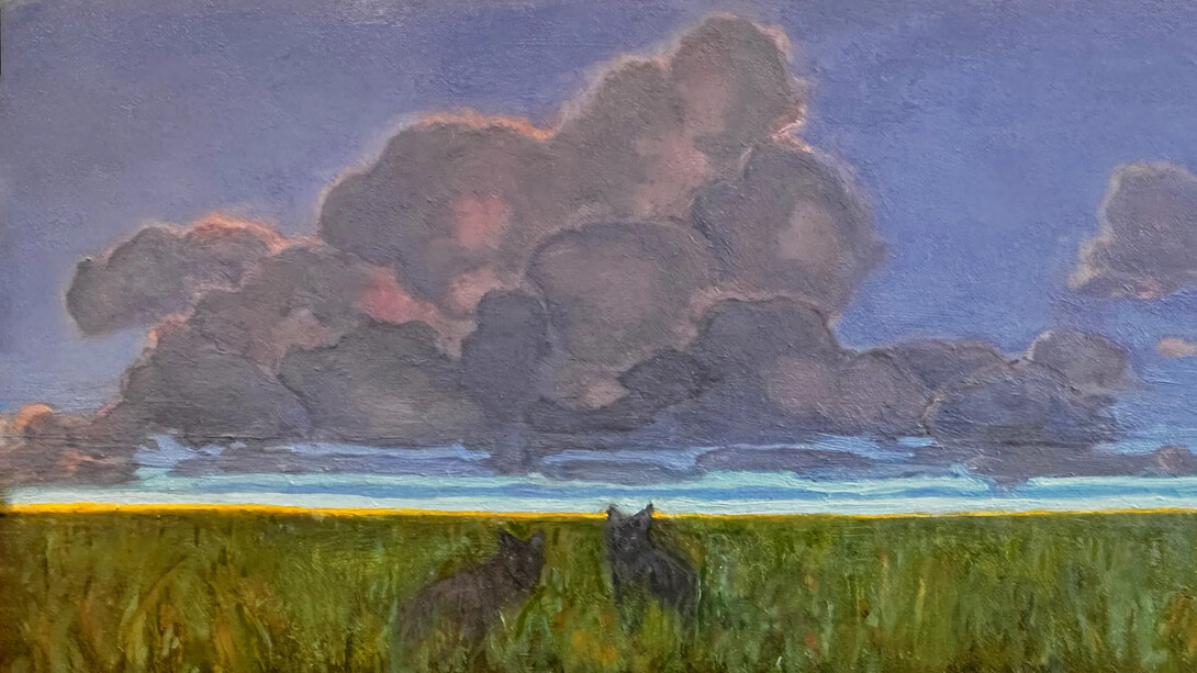 Sally Maca, Coyote storm (detail), 2026. Courtesy of Kenise Barnes Fine Art