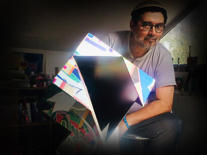 Israel Fraiman es un artista chileno, actualmente reside en Israel. Obra: '3d Kanvas aluminium'