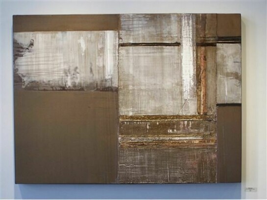 Joann Doneen, Noble Aspect, Oil, Acrylic & Marble Dust on Wood Panel, 36" x 48"