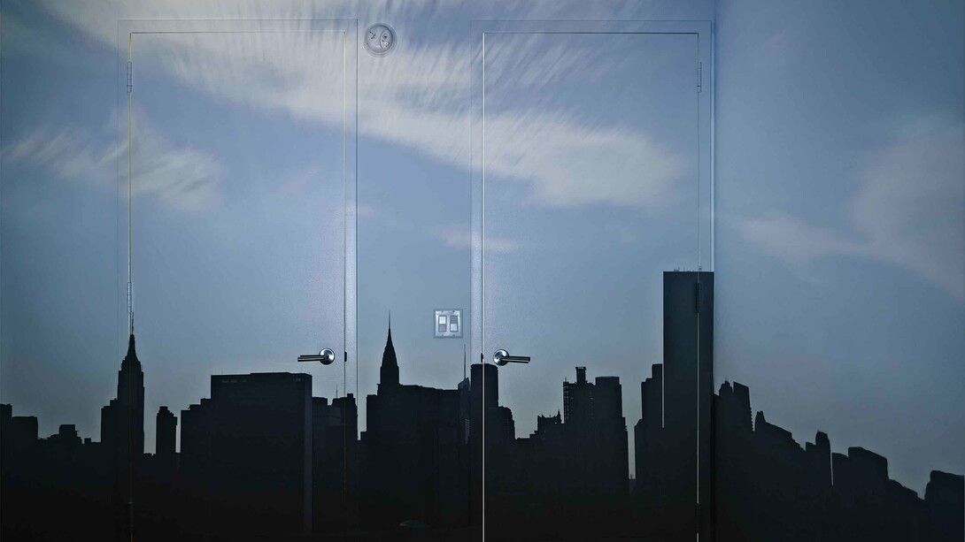 Abelardo Morell, Camera Obscura: Late Afternoon View of the East Side of Midtown Manhattan, 2014 ©Abelardo Morell/Courtesy of Edwynn Houk Gallery, New York