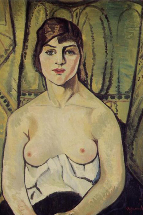 Suzanne Valadon. Donna con seno nudo