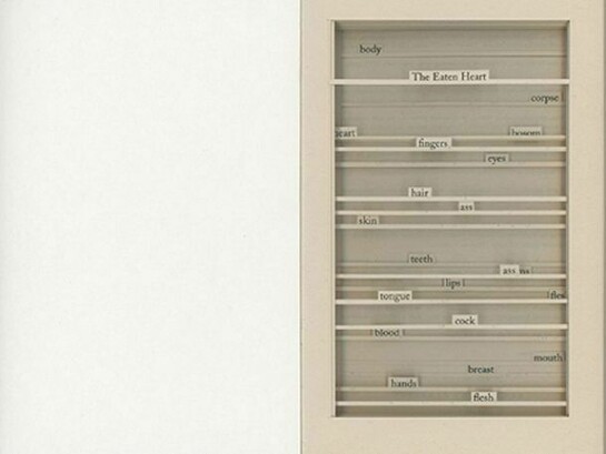 Carolyn Thompson, The Eaten Heart, 2013, found book, 21.5 x 18cm