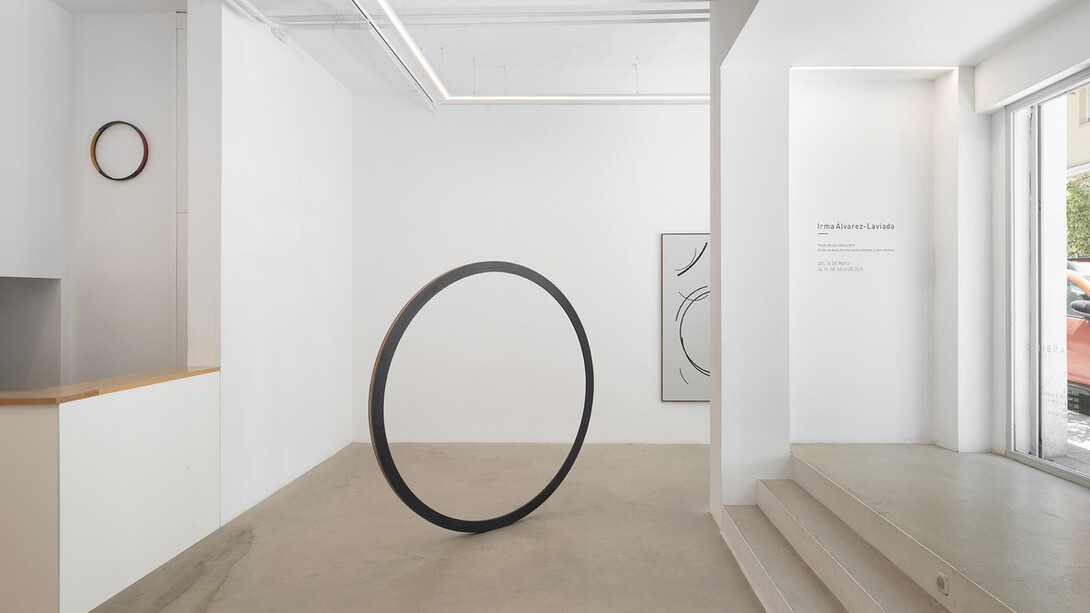 Irma Álvarez-Laviada, Pasar de una idea a otra como se pasa de una curva cóncava a una convexa, vista de exhibición. Cortesía de la Galería Juan Silió