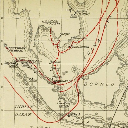 Historic maritime trade routes between China and the Indonesian archipelago that helped spread culinary traditions like fried rice