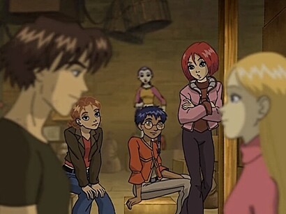 Witch: the leading characters transformed into the cartoon, 2004, Will, Irma, Taranee, Cornelia, and Hay