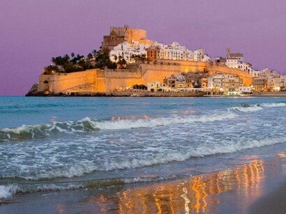 The medieval village of Peníscola, close to Valencia