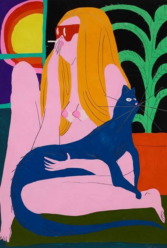 Todd James, Don't Worry Jasper, 2013, Gouache & graphite on paper, 30 x 22 inches