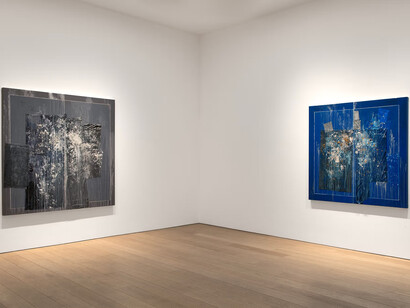 Denzil Hurley and Reginald Sylvester II, Beyond the frame: abstraction reconstructed, exhibition view. Courtesy of Canada Gallery