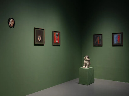 Klara Kristalova, Works on paper and sculpture, exhibition view. Courtesy of Galleri Magnus Karlsson