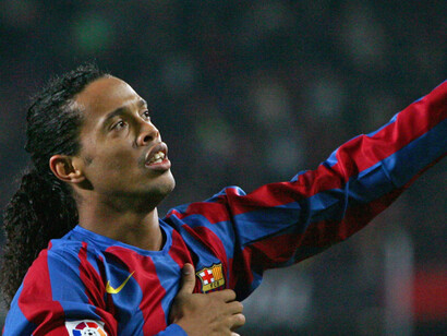 Ronaldinho durante su etapa en el F.C. Barcelona