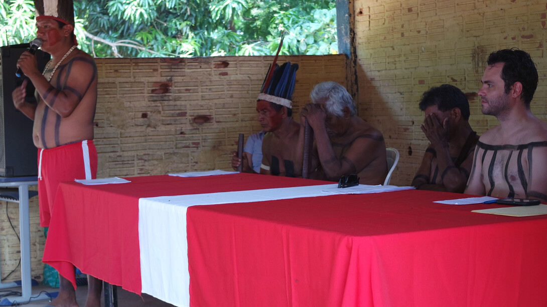 Defesa de Trabalho de Conclusão de Curso de um indígena. Foto: Flavia Vasconcellos