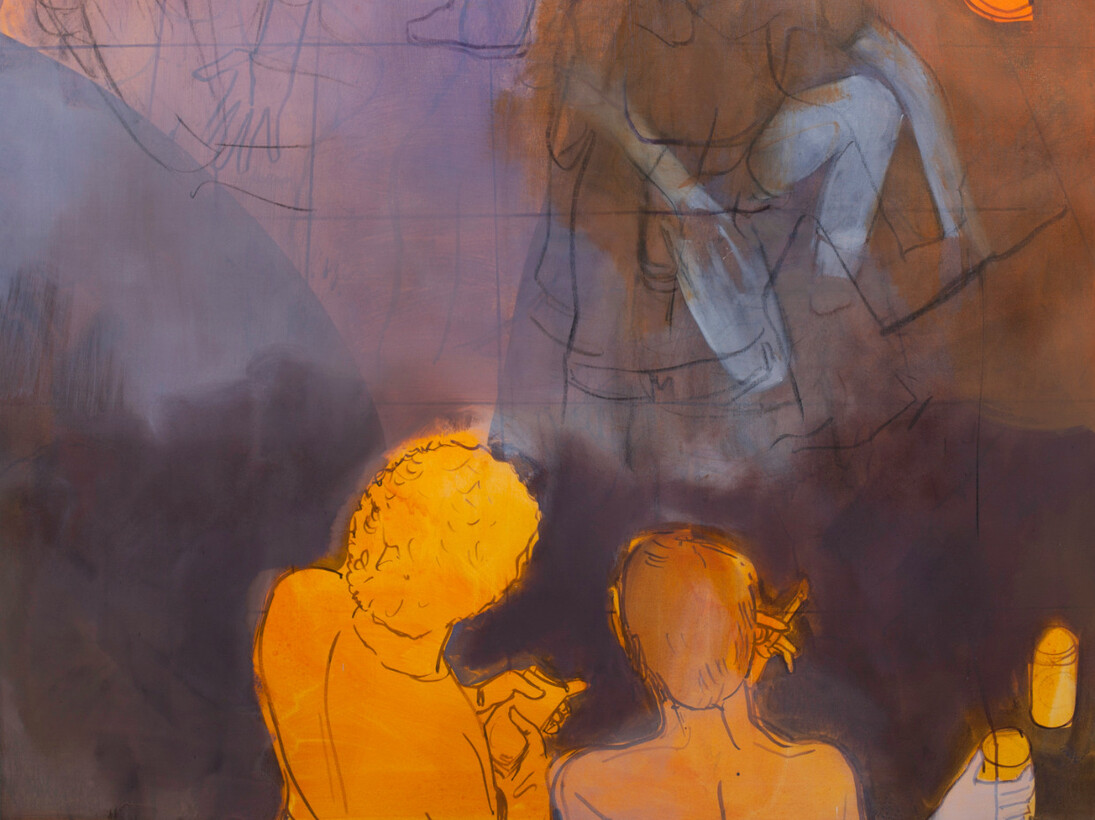 Thomas Eggerer, Golden Untitled, 2015, oil on canvas, 167.6 x 162.6 cm - 66 x 64 inches © Thomas Eggerer, Courtesy Maureen Paley, London
