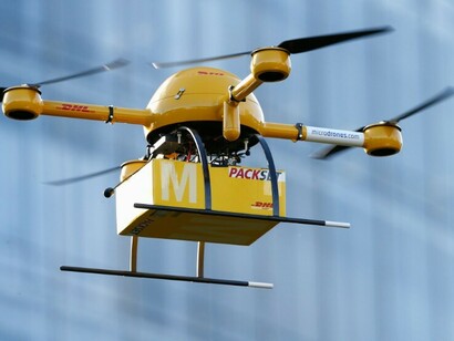 Drones used by DHL to deliver packages