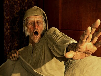 Scrooge, el protagonista de "Un cuento de Navidad, en la película de Disney de 2009