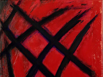 Giorgio Lo Fermo, Espressionismo astratto, 2013, olio su tela, 40x40 cm