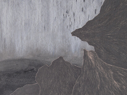 Robyn O’Neil, White Rain, 2014, Graphite and oil pastel/paper, 15 3/8 x 11 in. Courtesy: Susan Inglett Gallery, NYC.