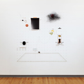 Irmak Canevi, If Burkhard Heim Suspects That One Shouldn’t Fly But Fall, He May Prove Right, 2015,
Mixed media, 72 x 72 in.
