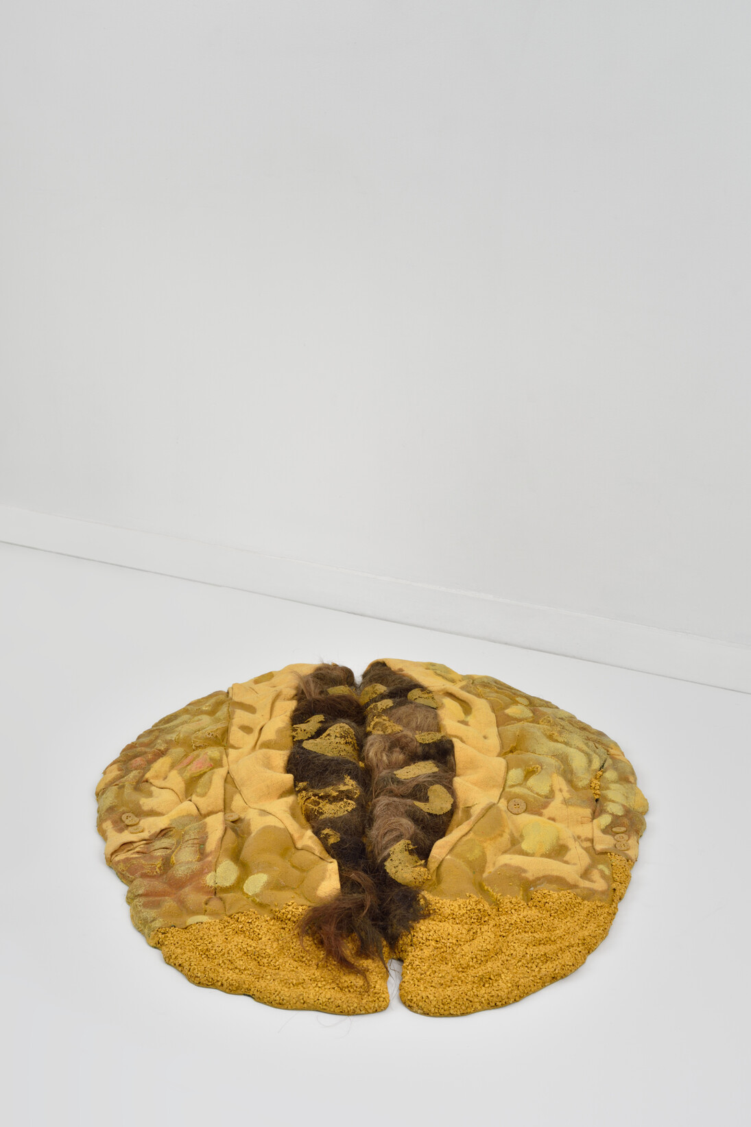 Cervelle tapis à la veste de Charlotte et aux cheveux de Charollais, 2015, Technique mixte