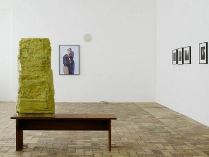 Installation view ‘Several Species of Small Furry Animals Gathered Together in Cave and Grooving with a Pict’ with Esther Kläs, Pietro Roccasalva, Kōji Enokura , 2013 , Copyright: VW (VeneKlasen/Werner), Berlin