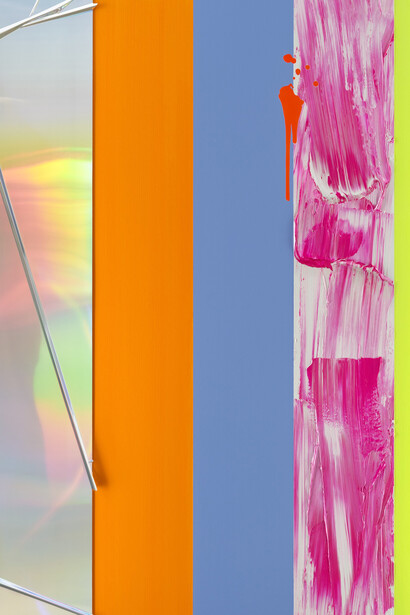 Anselm Reyle, Untitled (detalle), 2025. Cortesía de Galeria Senda