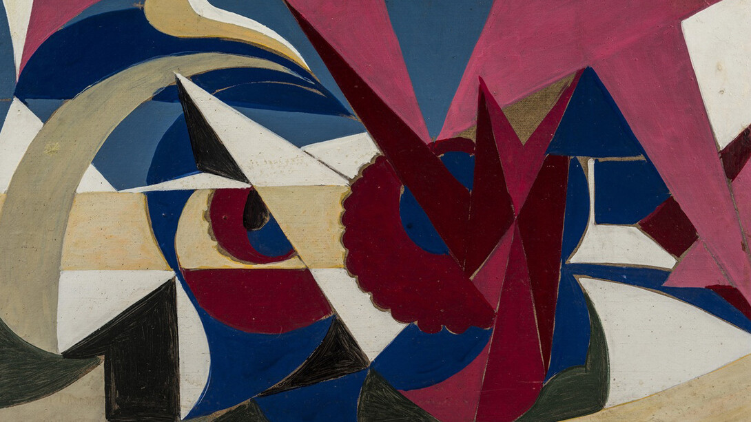 Giacomo Balla, Linee di forza di paesaggio maiolicato (detail), 1917-1918. Courtesy of Mart
