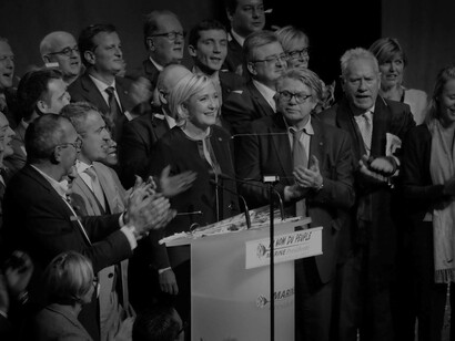 The political personification of nationalism in France represented by Marine Le Pen