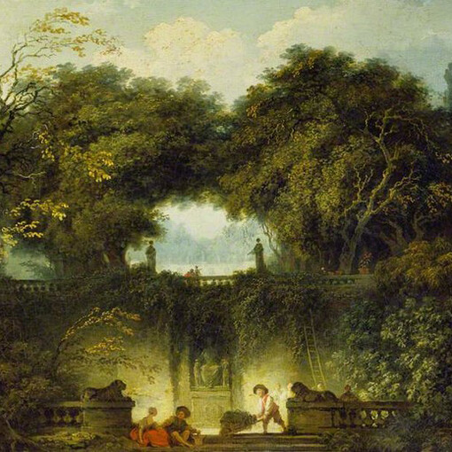 «El pequeño parque» (1765), Jean-Honoré Fragonard