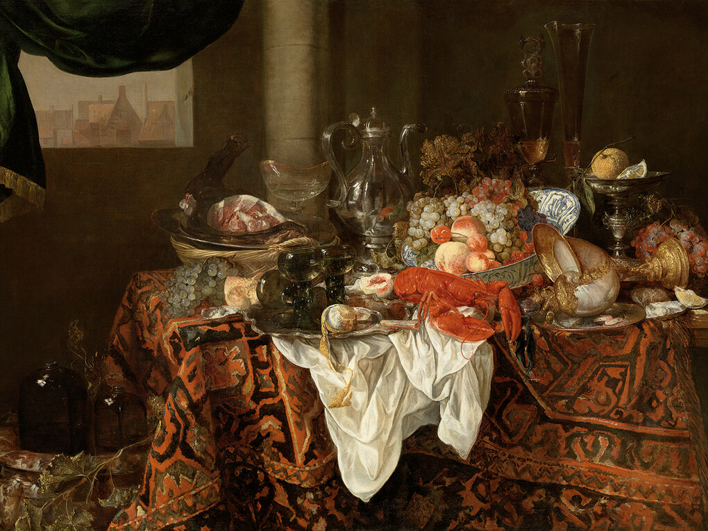 Abraham van Beyeren (1620-21-1690)
Nature morte, Banquet
Huile sur toile
118,2 x 167,6 cm
© Hohenbuchau Collection on Permanent Loan
to Liechtenstein. The Princely Collections, Vienna.