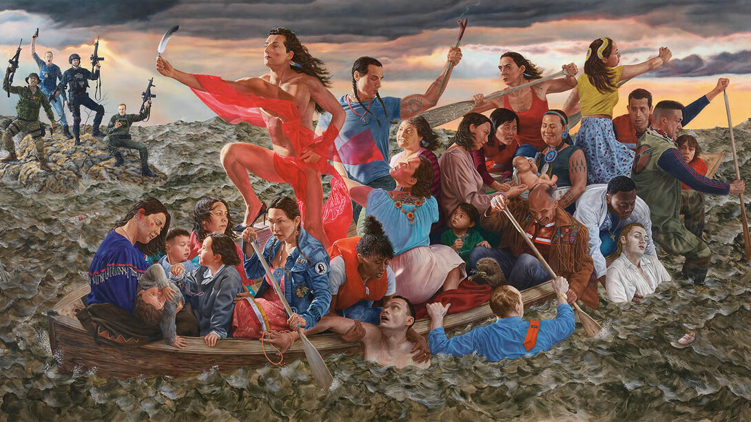 Kent Monkman, mistikôsiwak (Wooden boat people): Resurgence of the people, 2019. Courtesy of Montreal Museum of Fine Arts