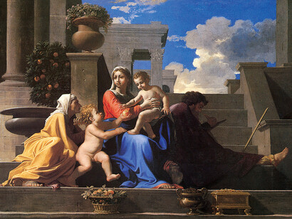 Die Hl. Familie auf den Stufen, 1648. Öl auf Leinwand, 73,3 x 105,8 cm. The Cleveland Museum of Art. Cleveland.