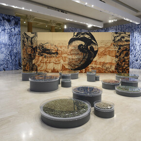 Pietro Ruffo, L'ultimo meraviglioso minuto (the wonderful last minute), exhibition view. Courtesy of Palazzo Esposizioni Roma