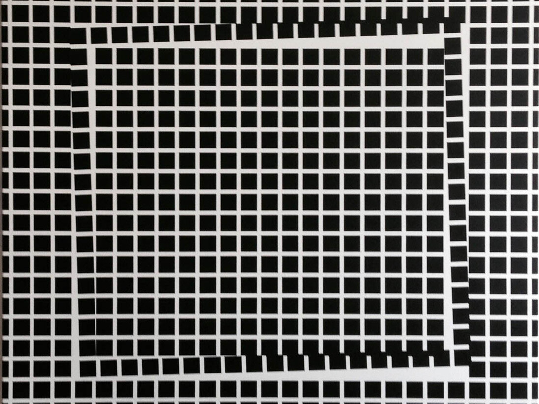 Esther Stocker, Untitled, 2015, painting, acrylic on canvas 140 x 160 cm. Copyright Meinrad Hofer, Courtesy Galerie Alberta Pane