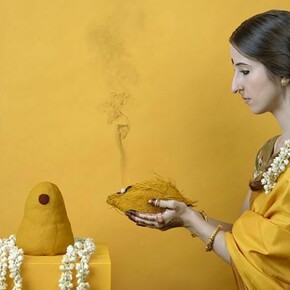 Michael Buhler-Rose, detail of Puja, 2014, c-print mounted on dibond in artist's frame, 50 x 40 in., edition of 3 + 1 AP. Courtesy Scaramouche, NY