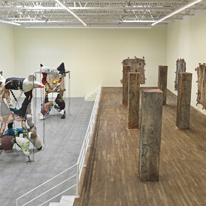 Eddie R. Aparicio, Muñecas de transmisión, exhibition view. Courtesy of Jeffrey Deitch