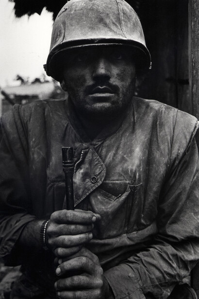 Don McCullin, Shell Shocked US Marine, The Battle of Hue 1968, printed, 2013, © Don McCullin
