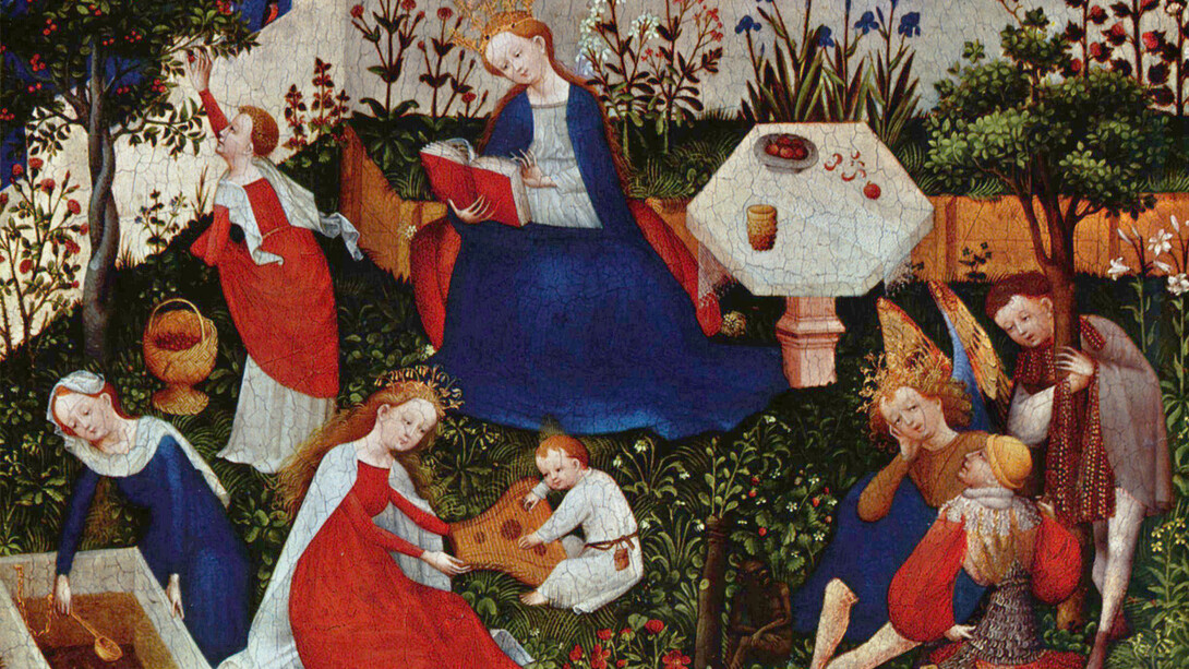 Anonimo, Madonna e santi nel giardino del Paradiso (1410 circa)