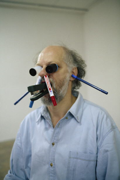 Erwin Wurm, b.1954, One Minute Sculpture, 1997
c-print. Courtesy the artist and Lehmann Maupin, New York and Hong Kong
