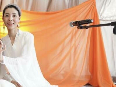 Instructor takes a photograph at the retreat