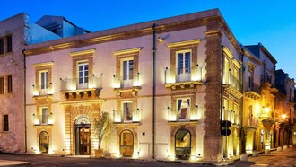 Facciata dell'Hotel Algilà, Siracusa, Sicilia