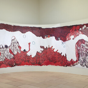 Open space #15 Portia Zvavahera, exhibition view. Courtesy of Fondation Louis Vuitton