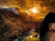 Pensant à Zhangqi, elle déversa toutes les larmes de son corps avant de se transformer en oiseau et s’envolait rejoindre la lune pour oublier à jamais son galant tant aimé