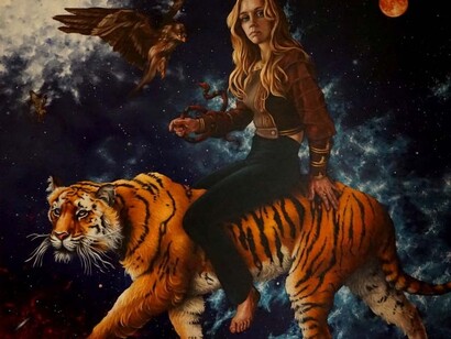 Girl on tiger by Bill Gillon – photo credit Joanna Stokes