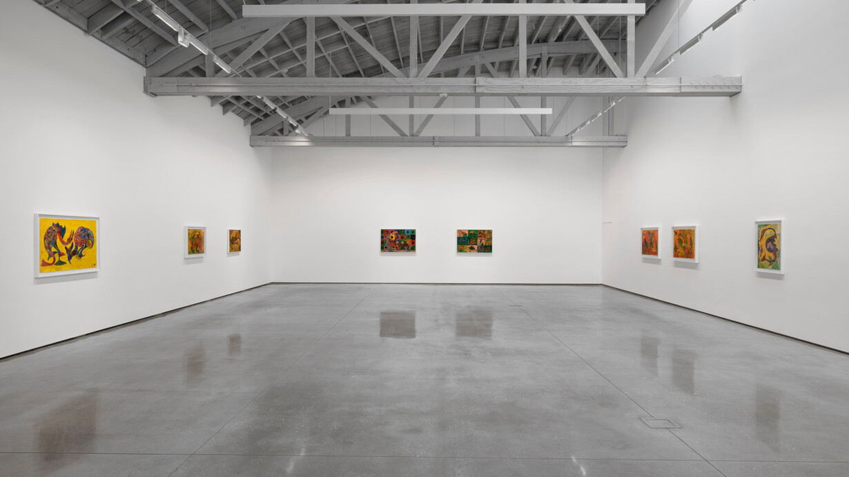 Chico da Silva, Amazônico, exhibition view. Courtesy of David Kordansky Gallery