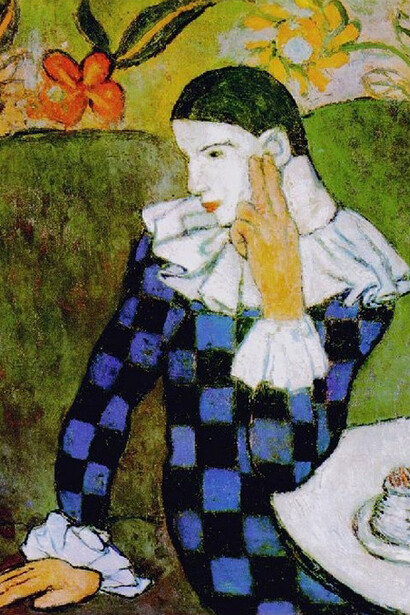 Pablo Picasso - Arlecchino pensoso