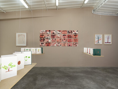 Sheroanawe Hakihiiwe, Riprosipe thamou hithithiwe (Libros de conocimiento), vista de exhibición. Cortesía de ABRA