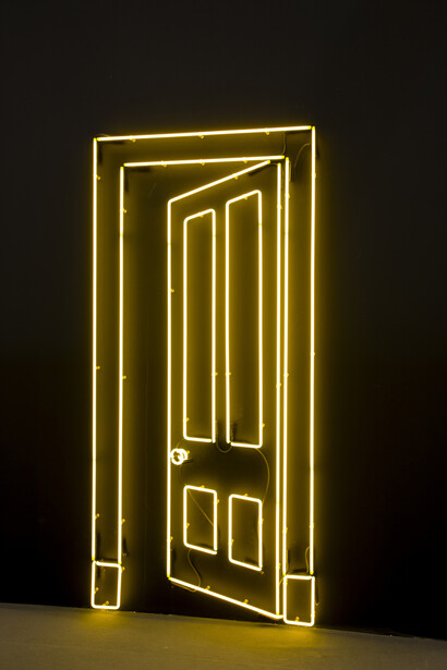 Gavin Turk (b. 1967), Port (Yellow), 2012, Neon, 216 x 100 x 6 cm; (85 1/8 x 39 3/8 x 2 3/8 in.)
