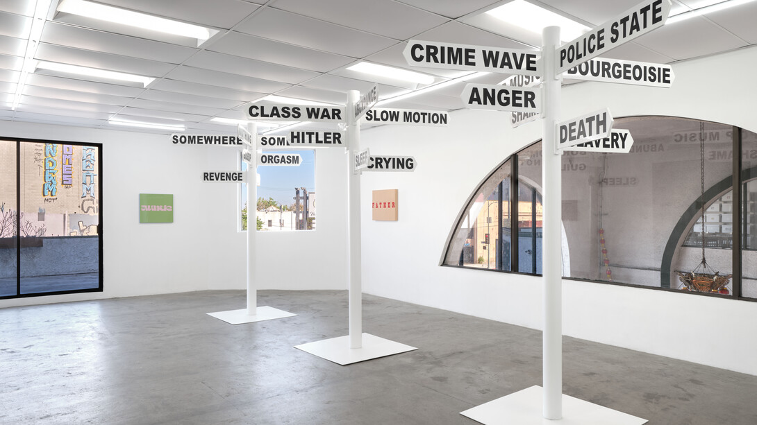 Dan Mitchell and Richard Sides, The woods, exhibition view. Courtesy of Bel Ami Gallery