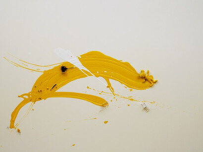 Liliana Porter, Situations with fallen Chairs III (general view), 2010, Acrylic and assemblage on canvas, 173 x 122 cm / 68 x 48'', courtesy of the artist and mor charpentier